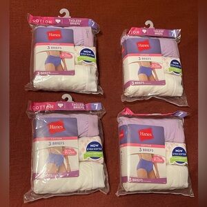 Hanes cotton tag list briefs size 7 high-rise, full coverage